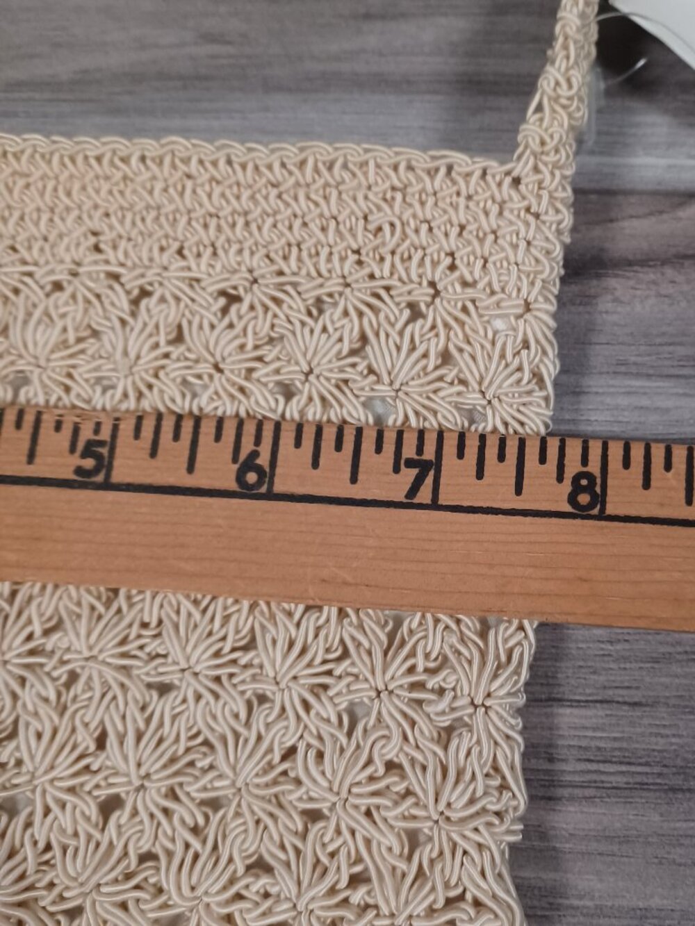 NWT Pacific Connections Beautiful Crochet Crossbody Cream Colored Small Purse - Picture 8 of 8